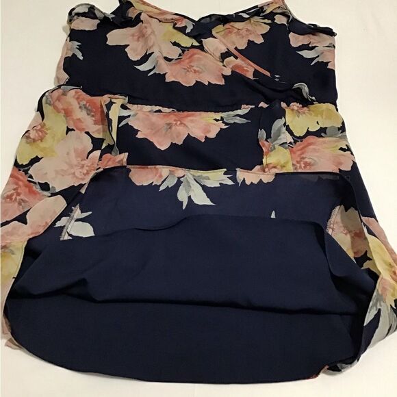 Joie Foxglove Slip Mini Dress Ruffle Floral Spaghetti Strap Size Large - Picture 9 of 9